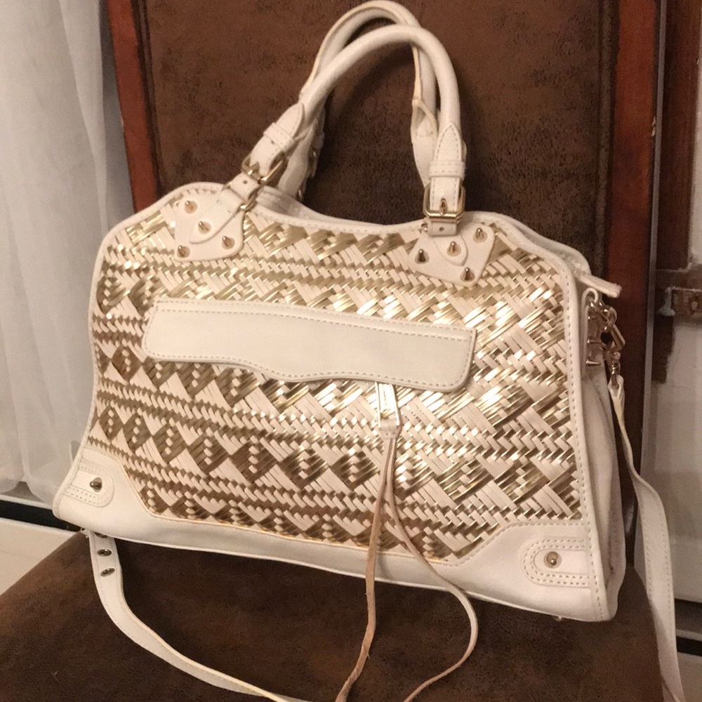 Rebecca Minkoff medium woven leather satchel